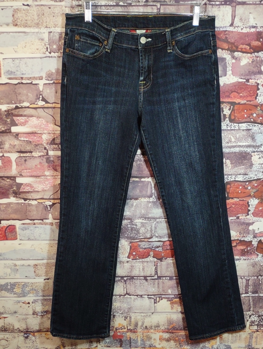 Lucky Brand Straight Leg Jeans In Dark Indigo